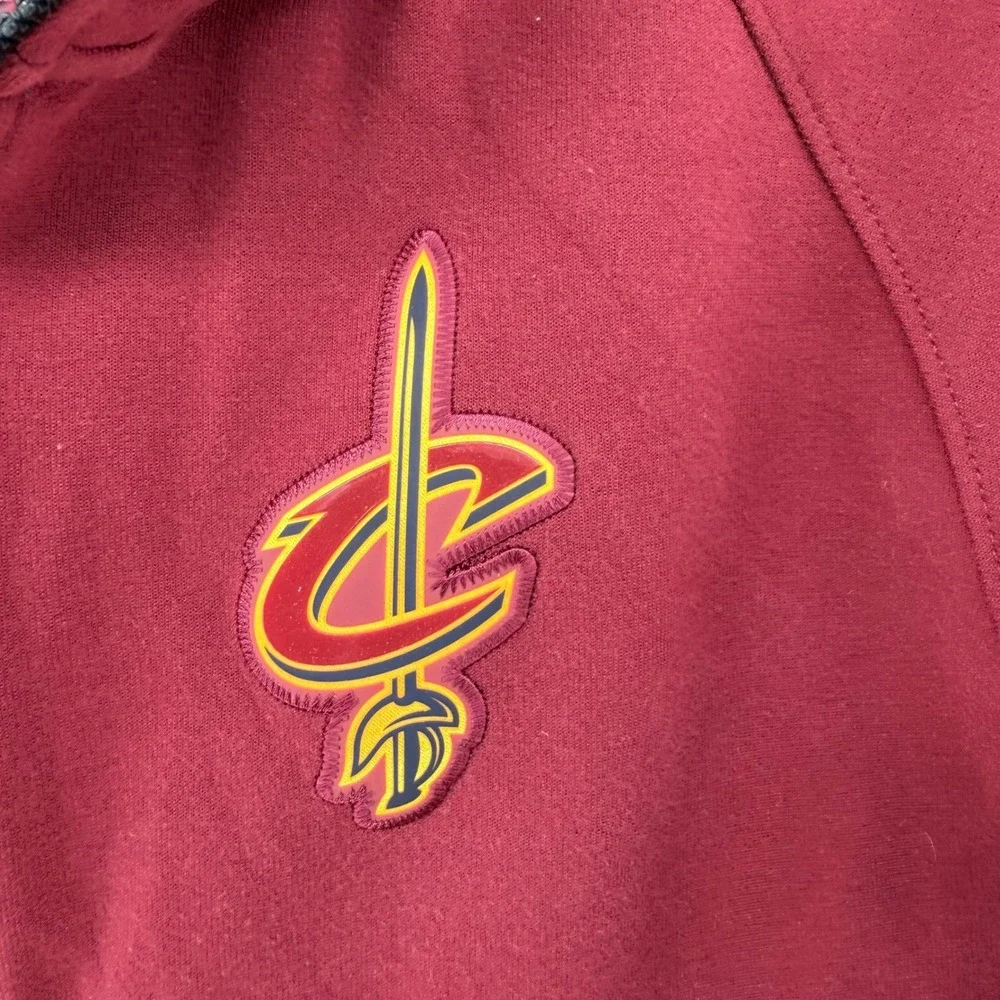Nike Cleveland Cavaliers Hoodie Kids L 14/16 Red Dri-FIT NBA Basketball Zip Up